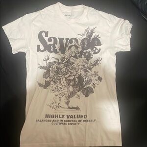 Men's White Graphic T-Shirt